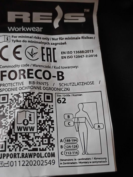 Komplet ubranie robocze Foreco-J Reis 3XL