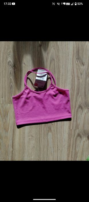Nowy różowy crop top
