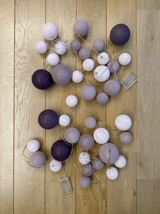 Lampki kulki cotton balls 40 sztuk - 2 komplety