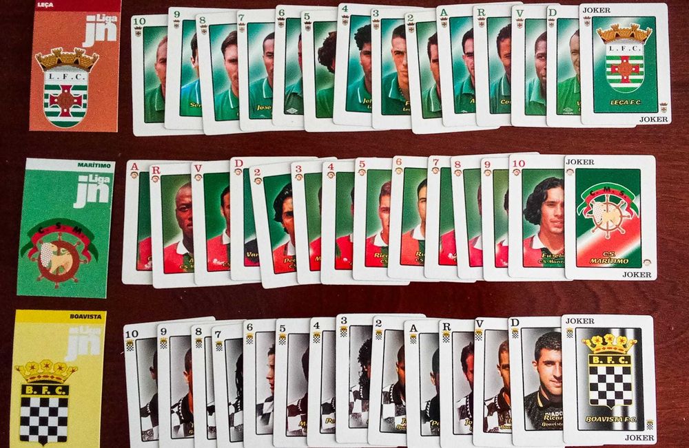 18 baralhos de Cartas Liga JN da época 97/98