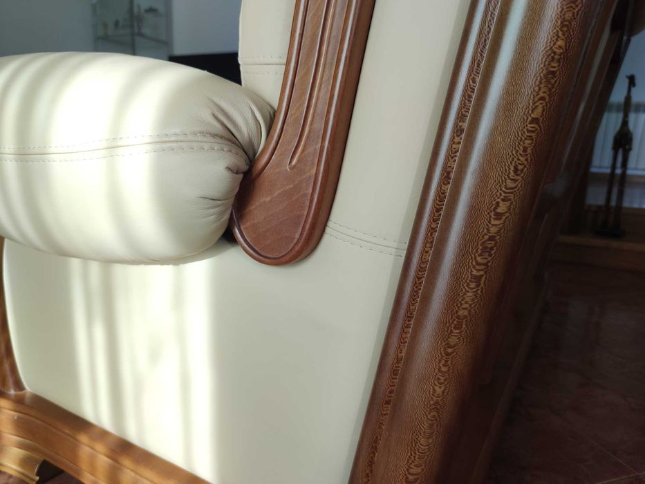 Sofás de sala em pele natural