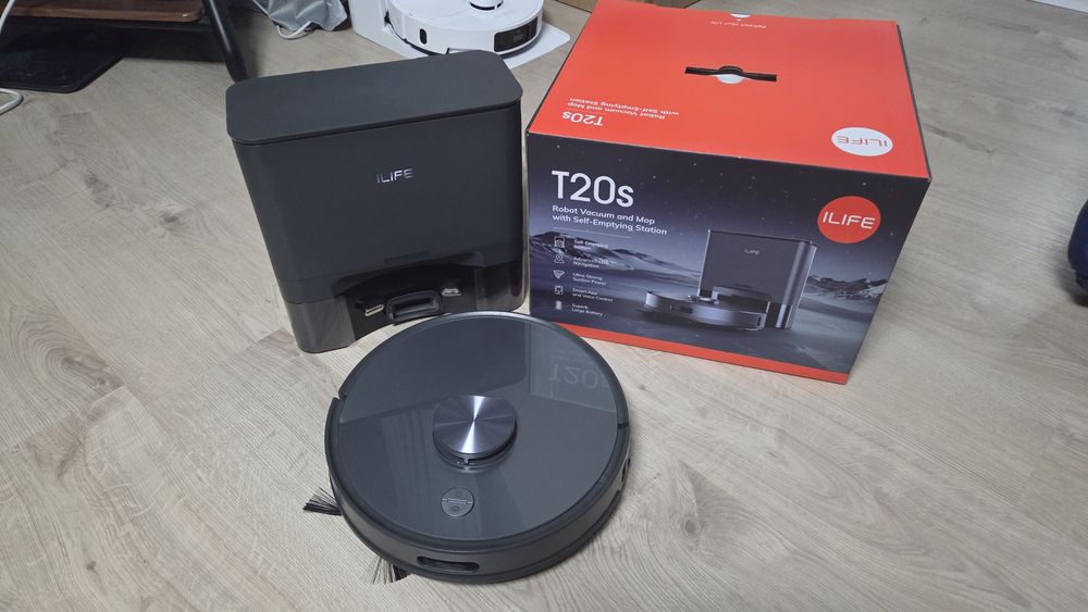 ilife t20s robot odkurzający, automatyczne opróżnianie, lidar, mopowanie, bdb stan.