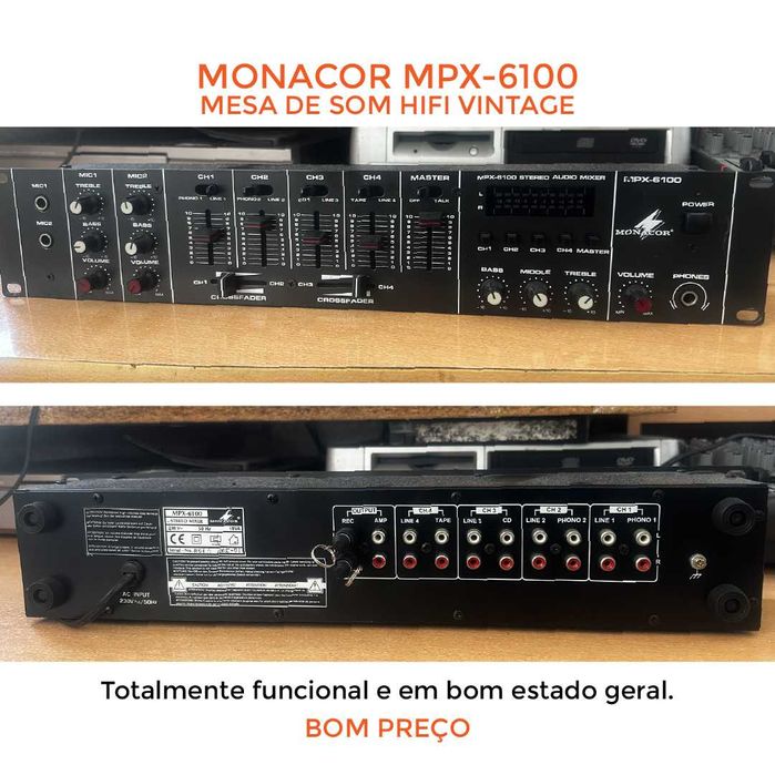 Monacor MPX-6100 || 60Euros
Mesa de som HIFI Vintage