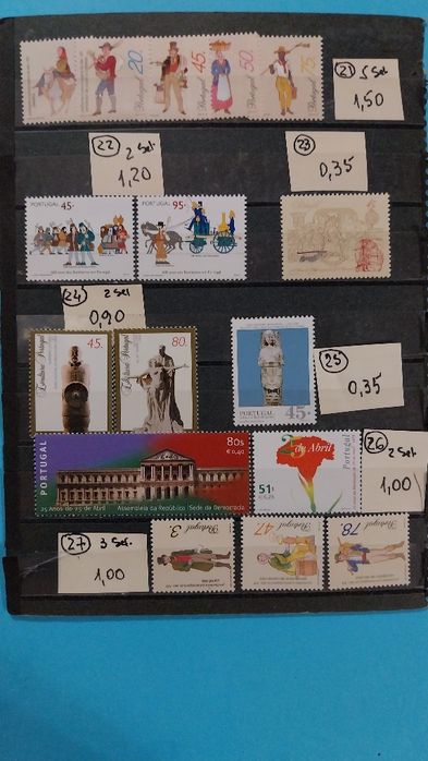 Selos de Portugal .Novos c/Goma.Ano  1992 a 2.000.Ref .26/10