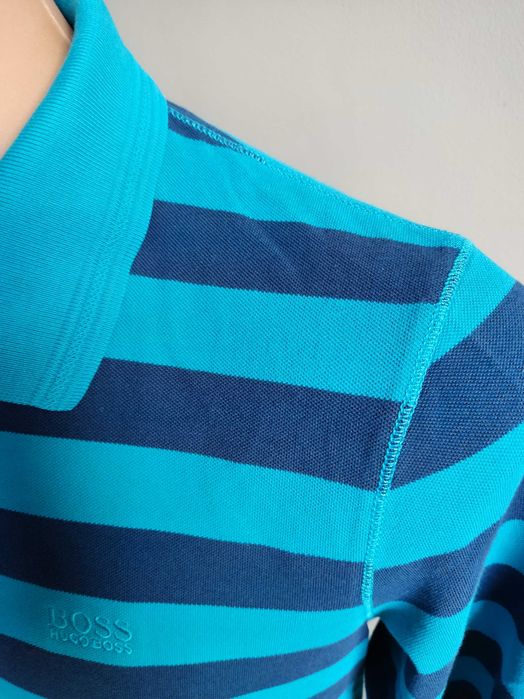 Koszulka polo z długim rękawem Hugo Boss w paski