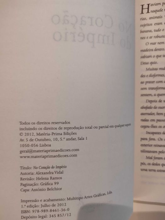 Alexandra Vidal - No Coração do Império (Novo-portes grátis)