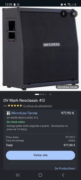 Vendo coluna dvmark 4x12" neoclassic