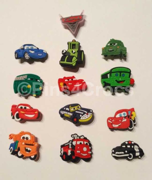 Pins de carros do filme Cars para calçado tipo crocs ou pulseiras