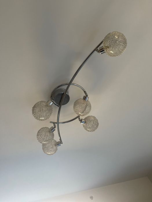 Srebrna Lampa sufitowa