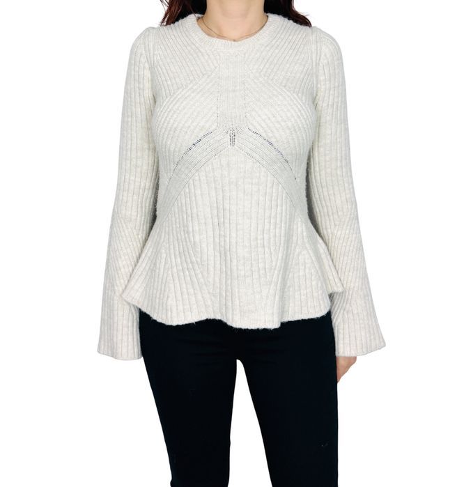 Ecru sweter z baskinką XXL 44