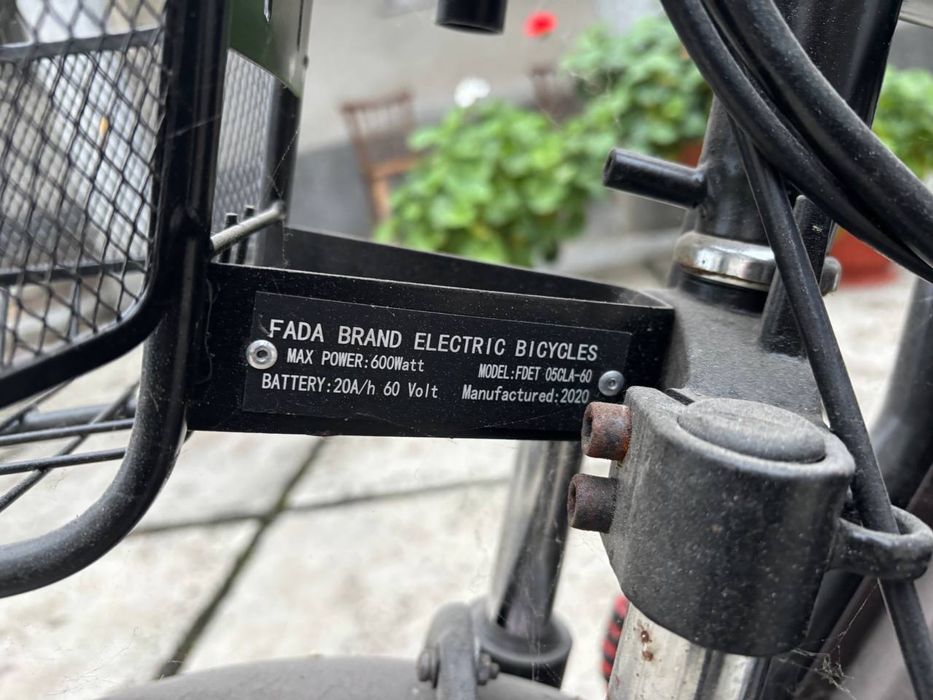 Електроскутер триколісний FADA BRAND ELECTRIC BICYCLES FDET 05CLA-60