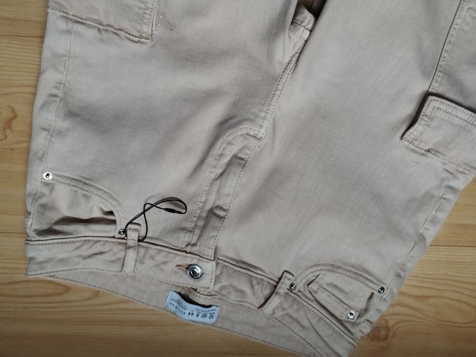 Denim&Co Jeansowe spodnie cargo M-L