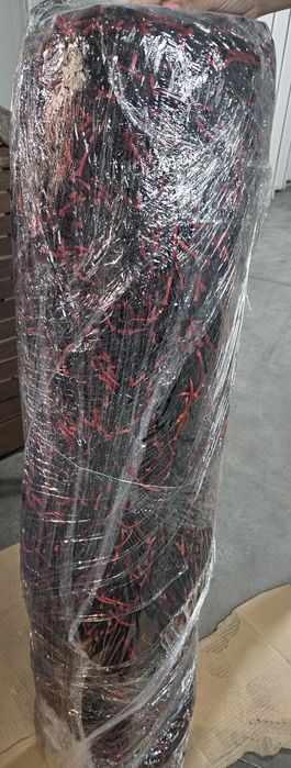 Tapete Shaggy Preto e Vermelho – 120 x 160 cm