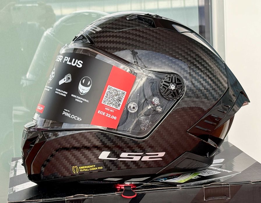 Capacete Carbono Total NOVO LS2 Thunder Plus (30% Desconto) Tam M-LXL