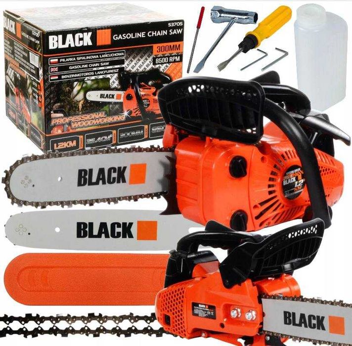 Nowa Piła Pilarka spalinowa łańcuchowa gałęziówka black 1,2km Zestaw
