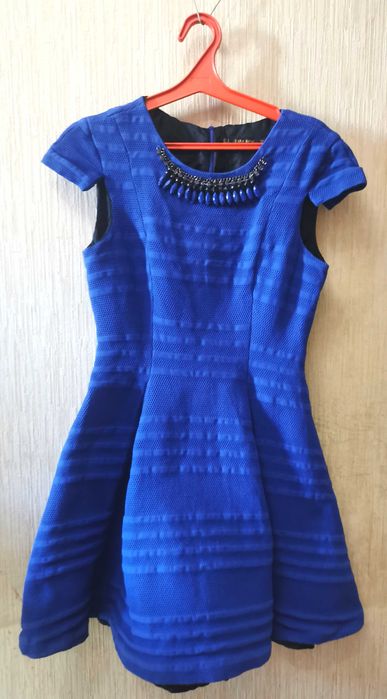 Платье Zara Basic Зара синее Марокко