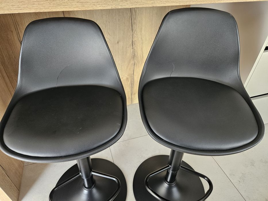 Hoker x2 stołek barowy czarny hokery podstawa