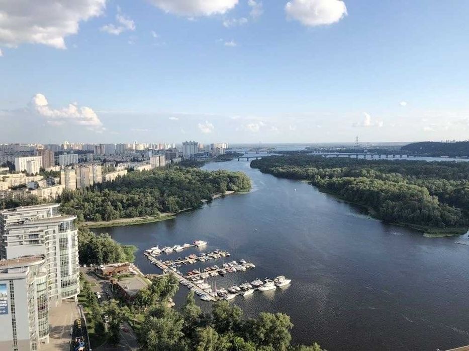 Видова на р.Дніпро дворівнева 5К ЖК Сонячна Рив’єра М.Слобідська 3а