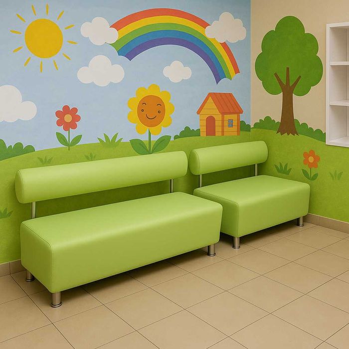 Диваны ожидания от 100 до 200 см для офиса, СТО, больниц, кафе ОПТОМ