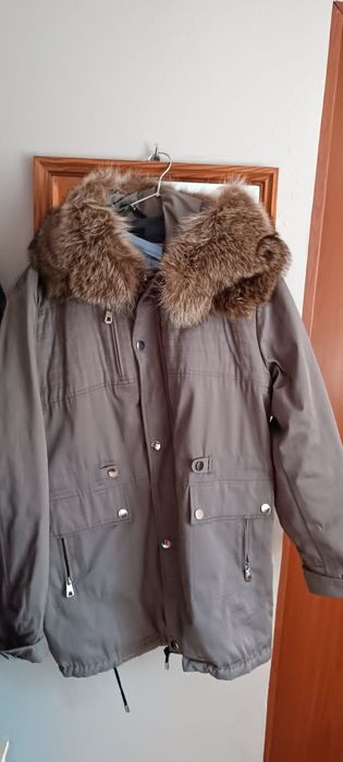 Parka damska naturalne futerko