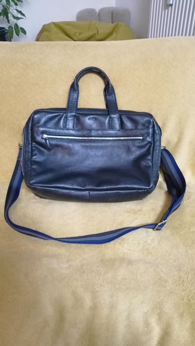 OCHNIK czarna torba teczka na laptopa skóra skórzana jak nowa