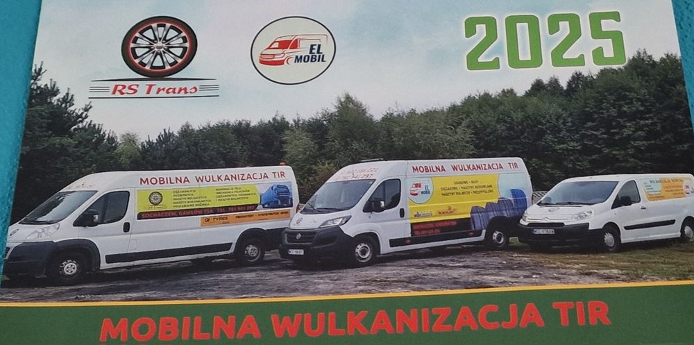 Mobilna wulkanizacja ciężarowych TIR osobowych mobilna mechanika dowóz