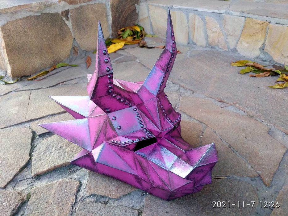 маска Дракон Велетень paperkraft