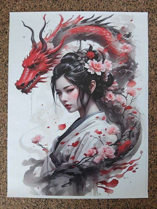 Poster - Dragon Lady (tela, 30x40 cm)