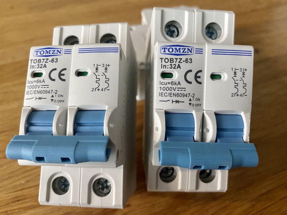 Автомат постійного струму 32A DC 1000V 2P TOMZN