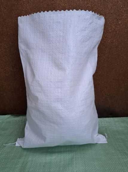 Міцний білий поліпропіленовий будівельний мішок 50х90 см ОПТОВІ ЦІНИ