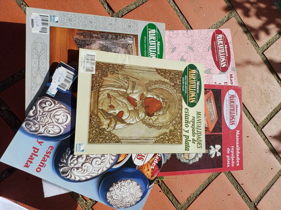 5 revistas"Manos Maravillosas" Estaño y plata Estanho e Prata