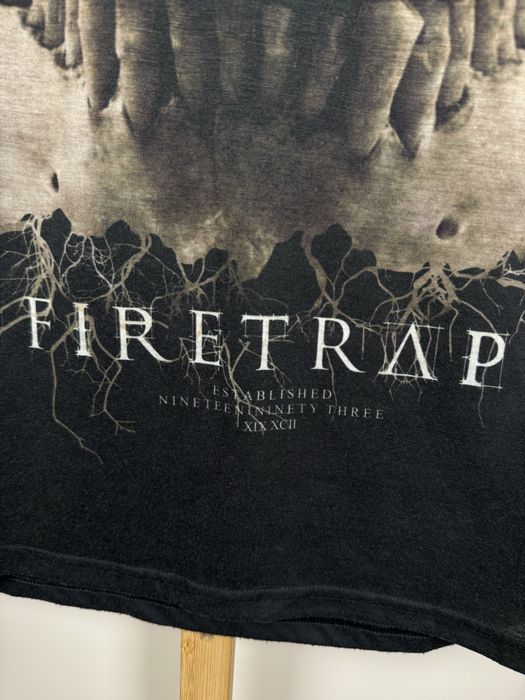 Firetrap męska czarna koszulka t-shirt czacha czaszka M