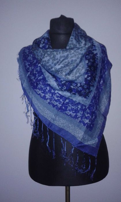 Arafatka chusta apaszka szal damska niebieska idealna