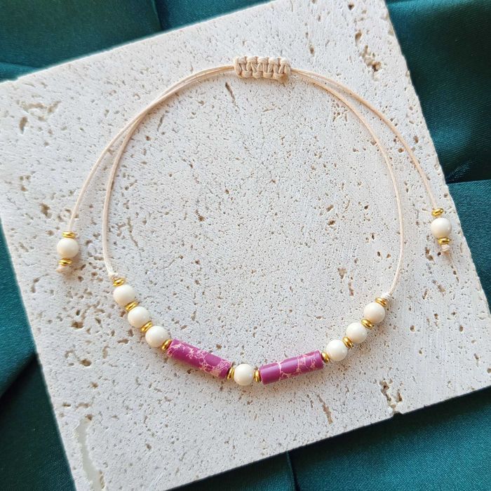 "Rosa" - bransoletka z naturalnymi kamieniami - handmade