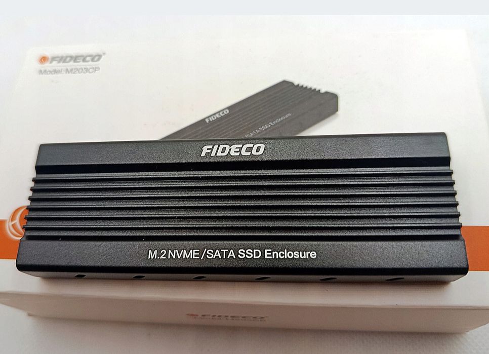 Fideco Zewnętrzna Obudowa Dysku Kieszeń Ssd M.2 Nvme 10Gbps Usb-C Usb