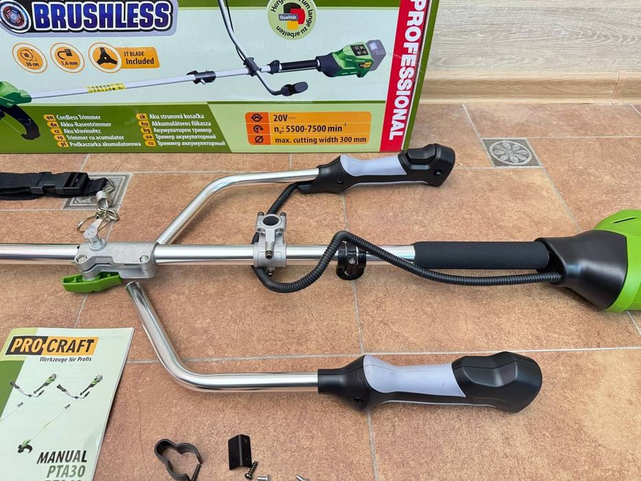 Коса Аккумуляторная 20V Бесщеточный дв. ProCraft  +Нож +Леска Гарантия