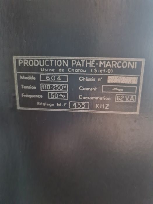 Radio e gira discos Pathé Marconi anos  50