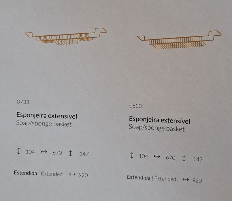Esponjeiras extensíveis de banheira