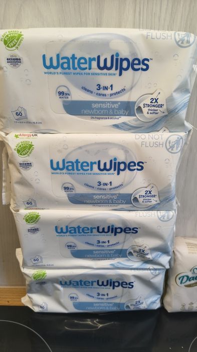 Water Wipes chusteczki 4 x 60 szt nawilżane