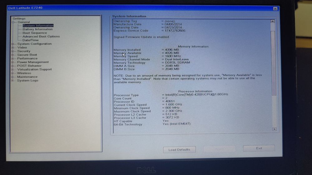 DEll latitude core i5 4th generation