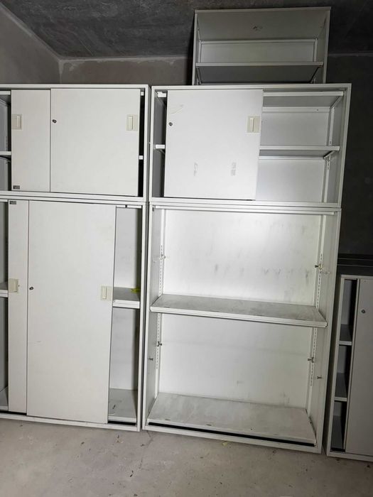 Komoda biała 100x72 komody aktowe regały biurowe metalowe Dynamobel