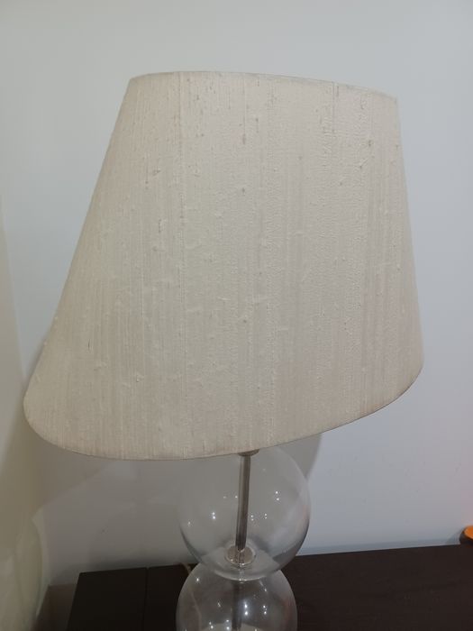 Candeeiro, candeeiro em vidro, candeeiro em vidro e inox