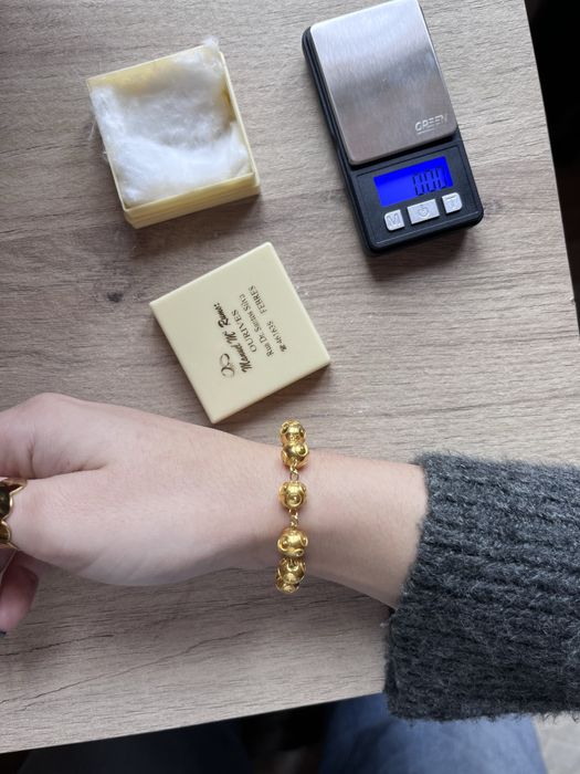 Pulseira Ouro 19kl Contas de Viana