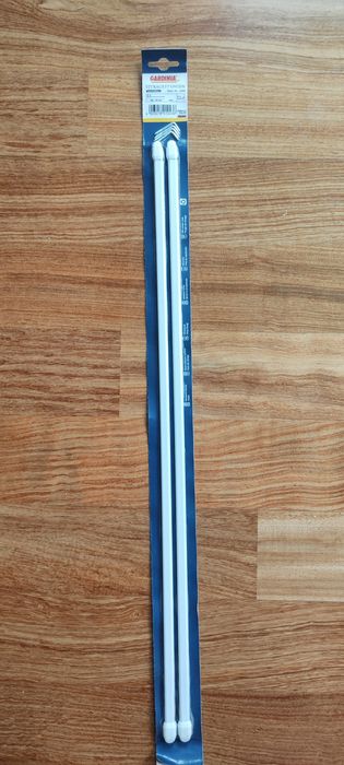 Karnisz, pręt do zazdrostek rozsuwany Gardinia biały, 60-75cm, komplet