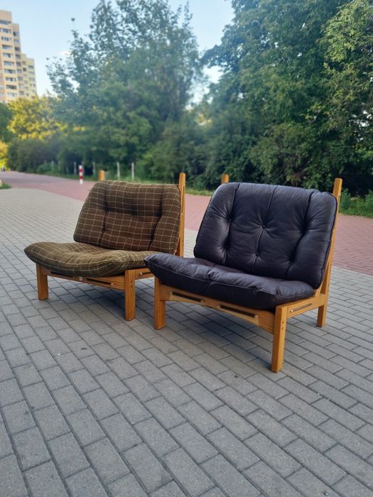 Fotel w stylu brutalistycznym CFC Silkeborg Dania lata 70 vintage