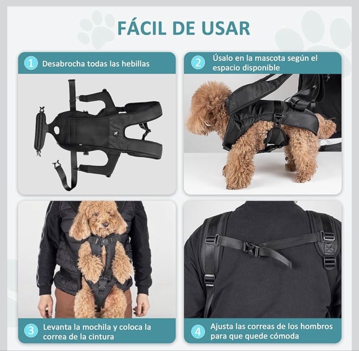 Mochila Porta-Cães Estilo Canguru/Marsúpio – Confortável e Segura