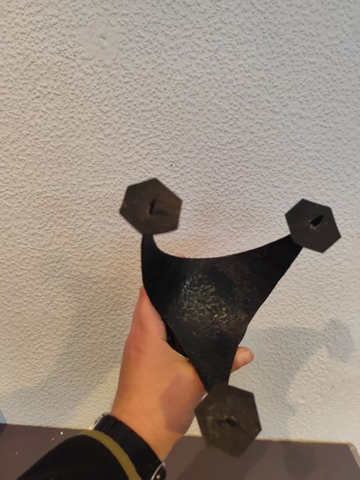 Świecznik metaloplastyka brutalizm prl vintage retro