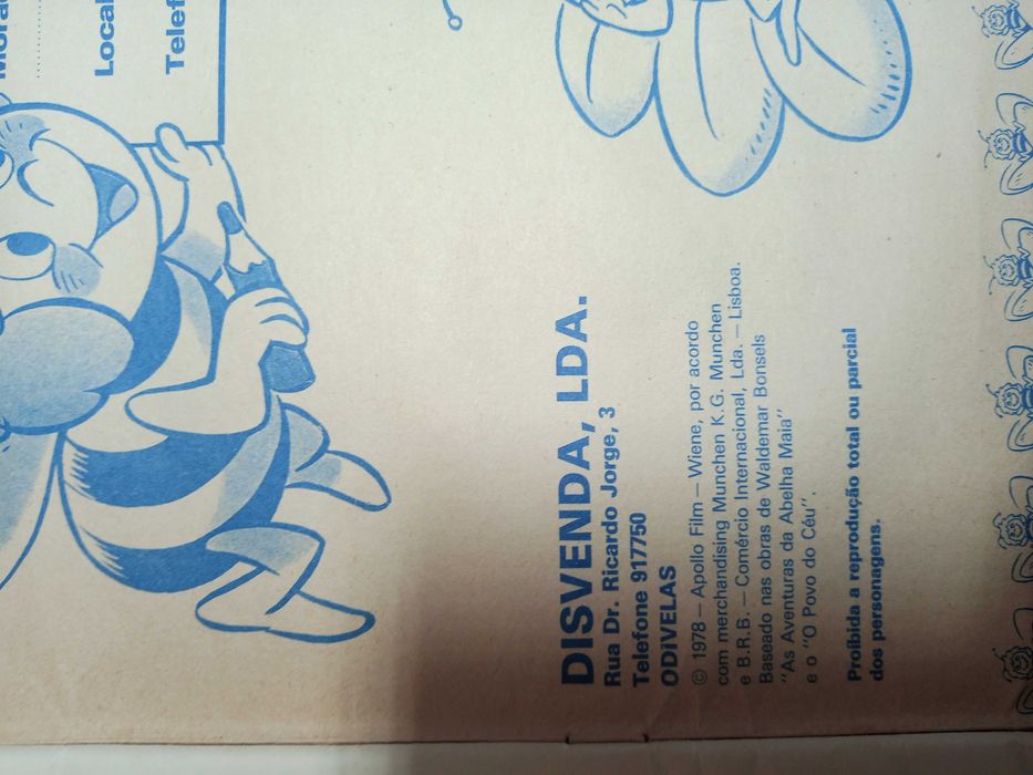 Caderneta completa - Abelha Maia - 1978