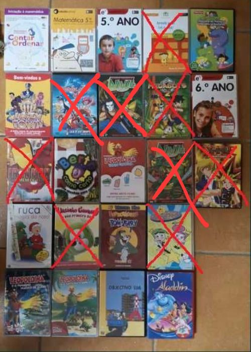 DVD's infantis/animação + CD's Educativos ORIGINAIS - Preço por DVD