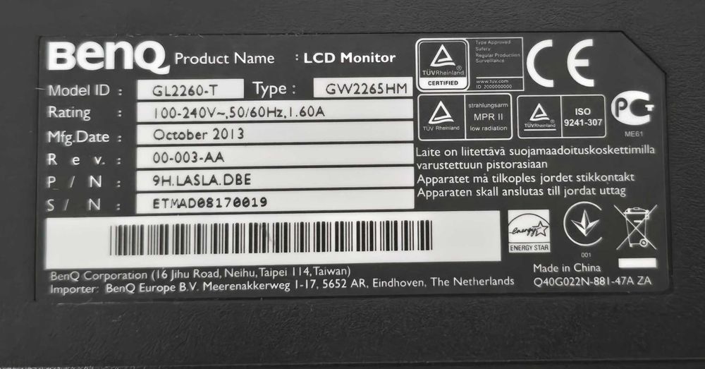 Monitor do komputera benq